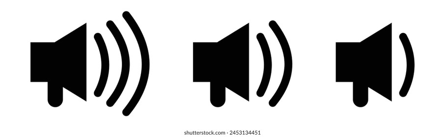 Megaphone icon set vector illustration.