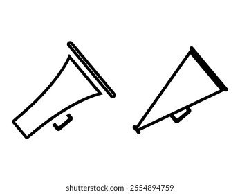 Megaphone icon set. Vector illustration.