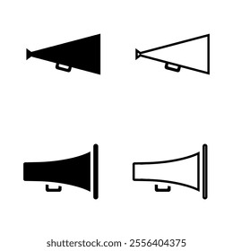 Megaphone icon set. Vector illustration.