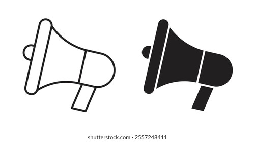 Megaphone Icon set. vector illustration set