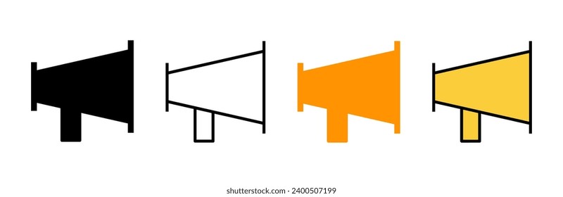 Vector de conjunto de iconos megáfonos. Signo y símbolo del altavoz