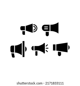Icono Megáfono Juego de símbolos de vector Ilustración de diseño