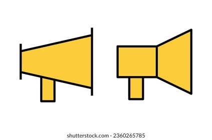 Megaphone Icon Set für Web- und mobile App. Lautsprecherzeichen und Symbol