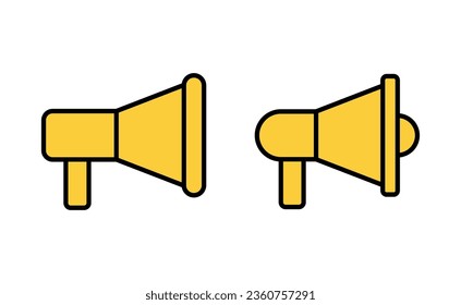 Megaphone icon set for web and mobile app. Loudspeaker sign and symbol