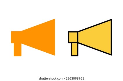 Megaphone Icon Set für Web- und mobile App. Lautsprecherzeichen und Symbol