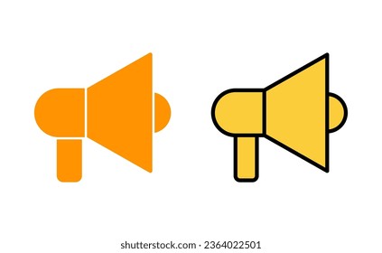 Megaphone icon set for web and mobile app. Loudspeaker sign and symbol