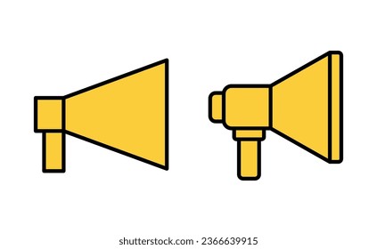 Megaphone Icon Set für Web- und mobile App. Lautsprecherzeichen und Symbol
