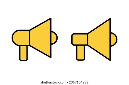 Megaphone icon set for web and mobile app. Loudspeaker sign and symbol