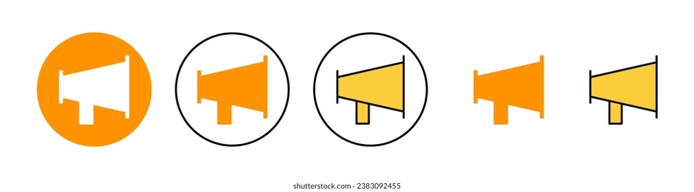 Megaphone icon set for web and mobile app. Loudspeaker sign and symbol