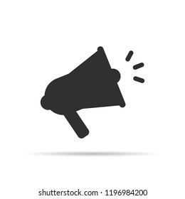 Megaphone icon with shadow
