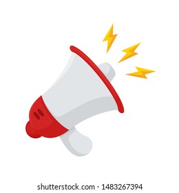 Megaphone icon. shouting concept Offers special promotions to customers.