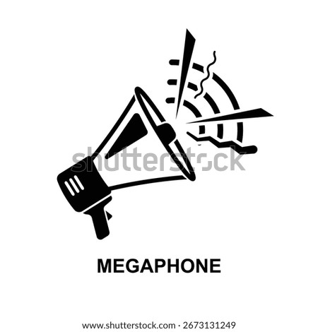 Megaphone icon. Megaphone sign isolated on white background. Vector illustration. Non AI generate