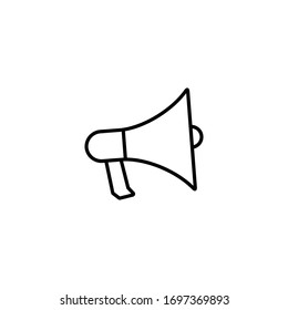 megaphone icon, megaphone sign and symbol vector design