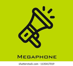 Megaphone icon signs