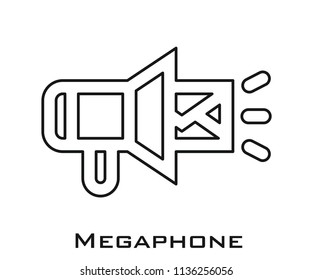 Megaphone icon signs