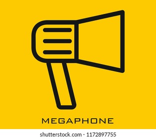 Megaphone icon signs