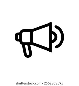 megaphone icon silhouette vector image 
