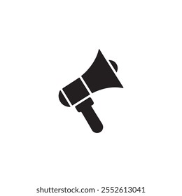  Ícone de megafone ícone simples de megafone preto ícone de silhueta