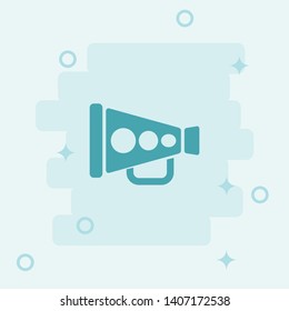 Megaphone Icon. Simple icon, blue colored icon illustration.