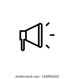 Megaphone icon simple flat style vector illustration.