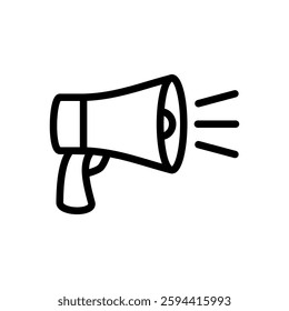 megaphone icon, simple flat style, logo template sign symbol illustration vector pictogram, for ui or ux isolated on white for mobile app, editable