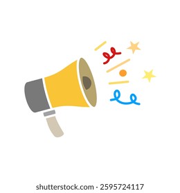 megaphone icon, simple flat style, logo template sign symbol illustration vector pictogram, for ui or ux isolated on white for mobile app, editable