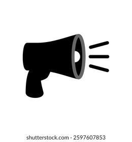 megaphone icon, simple flat style, logo template sign symbol illustration vector pictogram, for ui or ux isolated on white for mobile app, editable