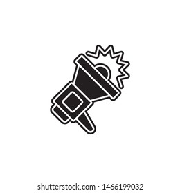 megaphone icon. Simple glyph, flat vector of Real Estate icons for UI and UX, website or mobile application
