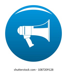 Megaphone icon. Simple illustration of megaphone vector icon for any design blue