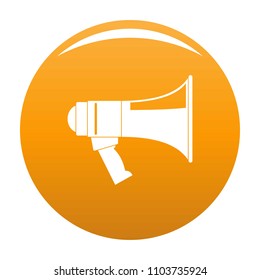 Megaphone icon. Simple illustration of megaphone vector icon for any design orange
