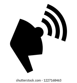 Megaphone icon. Simple illustration of megaphone vector icon for web design isolated on white background