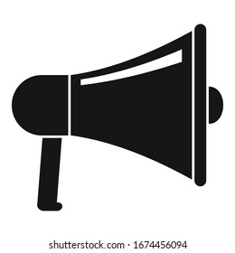 Megaphone icon. Simple illustration of megaphone vector icon for web design isolated on white background