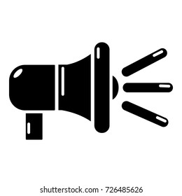 Megaphone icon. Simple illustration of megaphone vector icon for web