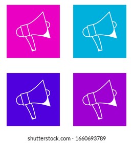 Megaphone Symbol . Einfache Rahmenfarbensatz-Vektorillustration für Benutzeroberfläche und UX, Website oder mobile Anwendungen