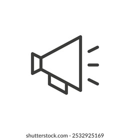 Megaphone icon Simple outline vector logo