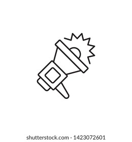 megaphone icon. Simple thin line, outline vector of Real Estate icons for UI and UX, website or mobile application