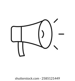 Megaphone icon. simple thin line vector icon