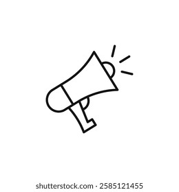 Megaphone icon. simple thin line vector icon