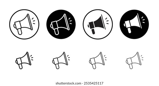 Megaphone icon Simple thin outline