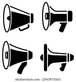 Ícone de Megafone Ilustração de vetor simples para comunicação e alertas