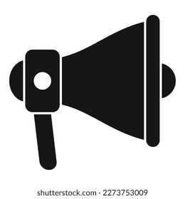 Megaphone icon simple vector. Report audit. Document data