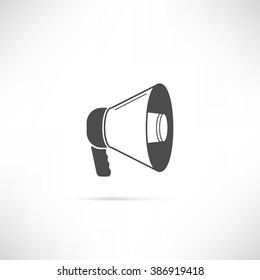 Megaphone Icon In simply Outline Design. EPS10 vector illustration.