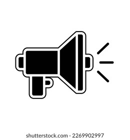 Megaphone icon, single megaphone icon.