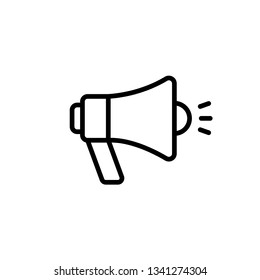 Megaphone icon. Megaphone Single Icon Graphic Design. Loudspeaker sign flat design style. Promotion Related symbol Isolated on White Background  - Vector illustration.  - Shutterstock ID 1341274304