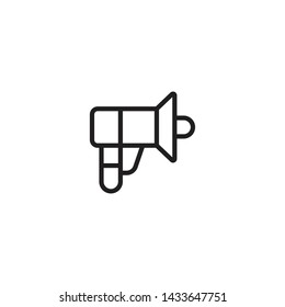 Megaphone icon. Megaphone Single Icon Graphic Design. Loudspeaker sign flat design style. Promotion Related symbol Isolated on White Background  - Vector illustration. 