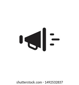 Megaphone icon. Megaphone Single Icon Graphic Design. Loudspeaker sign flat design style. Promotion Related symbol Isolated on White Background  - Vector illustration. 