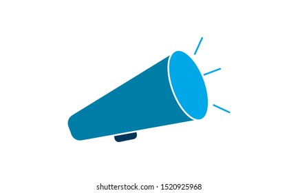 Megaphone icon. Megaphone Single Icon Graphic Design. Loudspeaker sign flat design style. Promotion Related symbol Isolated on White Background - Vector illustration.