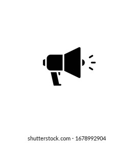 Megaphone icon. Megaphone Single Icon Graphic Design. Loudspeaker sign flat design style. Promotion Related symbol Isolated on White Background  - Vector illustration. 