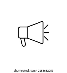 Megaphone icon. Megaphone Single Icon Graphic Design. Loudspeaker sign flat design style. Promotion Related symbol Isolated on White Background - Vector illustration.