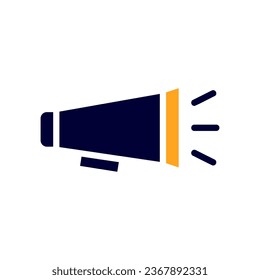 Megaphone icon solid orange black business illustration vector element and symbol perfect.